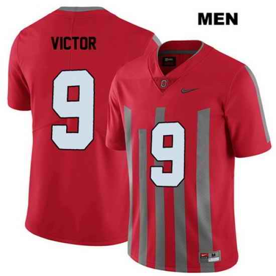 Binjimen Victor Elite Ohio State Buckeyes Nike Authentic Mens Stitched  9 Red College Football Jersey Jersey